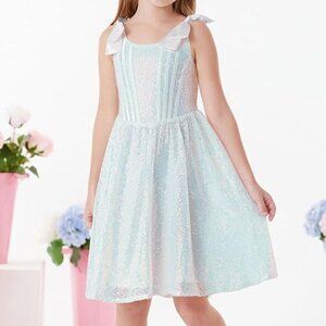 NWOT GRACE KARIN White Girls Sequin Dress SZ 10